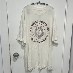 Cream Marauder's Map Graphic Tee Harry Potter Size XXL